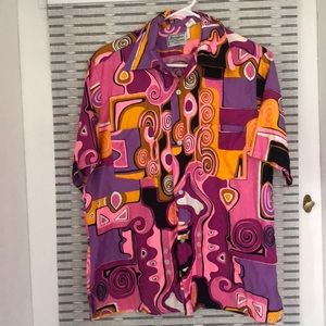 Funky vintage button up shirt